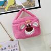 Bolsa de cosméticos fofa de desenho animado, bolsa de viagem, nova bolsa de nicho da moda, bolsa de armazenamento de pelúcia simples