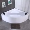 Banheira Triangular em Forma de Leque Chuveiro Doméstico Massageador Adulto Aquecido Banheira Isolada Acrílica para Apartamento Pequeno