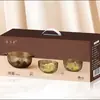 Conjunto de Tigelas e Pratos de Vidro Marrom Louça de Mesa Europeia Conjunto de Xícara e Tigela Prático Evento Presente de Negócios