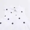 Comércio Exterior 2025 Outono Nova Moda Feminina Casual Estilo Europeu e Americano Sem Mangas Gola Lapela Curta Bordada Camisa 3564801