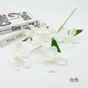 Flores Artificiales de Seda para Decoración de Salón de Bodas, Arreglos Florales, Decoración del Hogar, Flores Falsas, Tallo Único de Orquídea Phalaenopsis Impreso en 3D con 5 Flores