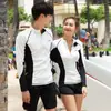 Traje de buceo Corea del Sur mujer manga larga traje de baño medusa dividido protección solar adelgazante traje de snorkel traje de baño