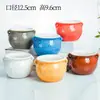 Maceta de Flor de Planta Suculenta de 6 Colores Destaca Cerámica Esmaltada Pastoral Simple Patrón Redondo Esmaltado Clásico Bonsái