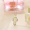 Collares Transfronterizos Europeos y Americanos de Acero Inoxidable, Colgantes de Cruz Personalizados de Alta Gama, Nuevos Accesorios, Artículos de Joyería de Acero Inoxidable
