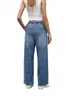 Novos Jeans Casuais Lavados Largos de Perna Larga para Primavera e Verão de Comércio Exterior Transfronteiriço Jeans Feminino
