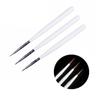 Bolígrafo de Estiramiento Pintado Estilo Japonés Nail Art 3 Set Pincel de Polo Blanco Pincel para Uñas Pincel Cardenal Pincel Cardenal Herramienta Cardenal