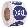 Spot atacado 500/rolo 2.5cm s/m/l/xl/xxl tamanho tamanho marca adesivo adesivo