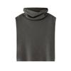 Chaleco holgado y ajustado de punto de cachemira, de estilo francés, con cuello apilado y mangas, para otoño e invierno.