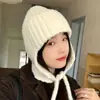 Gorro de Punto Estilo Fair Isle Pasamontañas Grueso de Invierno Protección para Orejas Protección para el Cuello Cortavientos Gorro Cálido Patrón de Punto