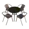 Mesas y sillas de exterior adecuadas para patio de ocio al aire libre impermeables protector solar jardín patio mesa de café plegable pequeña yang