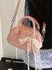 Bolso Boston portátil, sencillo, bonito y de alta gama, estilo coreano, estilo dulce, con relieve, informal, combinable, estilo occidental, para mujer.