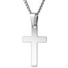 Collar de Acero de Titanio con Logo Láser Cruzado Tricolor Sencillo y Brillante de Moda para Mujer, Superventas en Amazon Europeo y Americano
