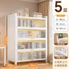Estante de Aço para Casa com Porta Estante para Livros Infantis Armário de Armazenamento para Sala de Estar Armário de Armazenamento de Ferro à Prova de Poeira Armário de Armazenamento para Quarto