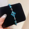 Pulsera con colgante de rombo de diamantes incrustados estilo francés, moderna, versátil para el trabajo, pulsera de muñeca, lujo ligero, sensación de alta gama, joyería de mano, sentido de diseño nicho