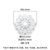 Joias de Prata 6mm 8mm Porta Contas Flor de Prata Lisa Chapéu com Borla Meio Pacote Pulseira de Cristal DIY Branca Acessórios de Prata Esterlina 925