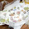 Serie Diario de Vida Lenta Crepúsculo Washi Troquelado Cinta de Aceite Especial Cinta para Esenciales Diarios 4 Tipos