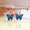 Conjunto de pendientes y collar de moda transfronteriza europea y americana, nuevo diseño de verano, con doble perla, aceite y mariposa, colgante para mujer.