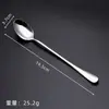 Colher de Aço Inoxidável Transfronteiriça Cabo Longo Colher para Gelo Colher de Mexer Colher para Chá com Leite Sobremesa Colher para Café Colher Colher Pode Ser Impressa com Logo