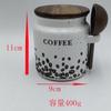Tarro de Cerámica Especial con Anillo de Sellado de Silicona para Grano de Café para Comercio Exterior con Cuchara Medidora de Madera