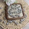 Caja de luz de amor de luna gris natural accesorios femeninos de lujo de alta gama