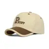 Novo Estilo Bloco de Cores Personalizado Versátil Chapéu Bico de Pato Bordado com Letras Tendência Boné de Basebol Esportes ao Ar Livre Casual Chapéu de Sol Masculino