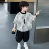 Conjunto de Verano para Niños Conjunto de Camisa para Niños Nuevo Estilo Verano 2026 Conjunto de Dos Piezas Camisa Transpirable de Cuello Redondo para Niños Pequeños