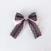 Uma variedade de preços da série Bud de produção em massa renda de laço strass inglês acessórios de cabelo doces e cool Lolita