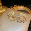 Aguja de plata 925 estilo mismo de celebridad de internet pendientes de oro femeninos lujo ligero temperamento de alta gama pendientes de perlas retro pendientes nuevos