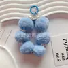Nueva cadena colgante de pompón colorido de felpa, decoración para funda de teléfono, accesorio de anillo de resorte pintado creativo, decoración para bolso de mujer