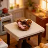Pan de Donut Simulado Dibujo Animado Tienda de Panadería Juguete de Comida Escena Miniatura Accesorio Modelo Llavero DIY Pasador