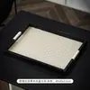 Bandeja Aromaterapia de Cuero de Lujo Ligero de Segunda Mano, Bandeja de Almacenamiento de Joyería, Adorno Decorativo para Escritorio de Mesa de Café de Sala de Estar