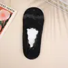 Meias Invisíveis de Renda Femininas para Verão Meia Barco de Malha Fina Baixa Meias Pantufa Feminina Tornozelo Silicone Meias Invisíveis Antiderrapante