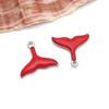 1 Colgante de Cola de Sirena con Gota de Aceite Colorida Esmaltado Doble Cara Electroplateado al Vacío de Acero Inoxidable Colgante Accesorios para Joyería DIY