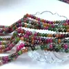 Piedra natural optimizada cuentas de Turmalina cuentas de Turmalina coloridas collar diy cuentas sueltas pulsera de cuentas productos semiacabados al por mayor