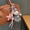Saia Plaid Original com Pingente de Urso Laço Urso Estrela Chaveiro Fofo Bolsa Carro Pendente