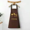 Avental de Cozinha Impermeável e à Prova de Óleo para Mulheres, Novo Estilo Fashion de Roupa de Trabalho para Adultos, Avental Unissex de Desenho Animado