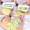 Venta al por mayor del fabricante Acero Inoxidable Doble Hoja Rallador Cuchillo para Verduras Cuchillo Rebanador Rallador de Col Cuchillo Pelador Gadgets de Cocina