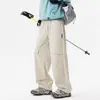 Calças Casuais Retas Masculinas Primavera & Outono Largas Soltas Calças de Trabalho Outdoor Jovens Calças Esportivas Impermeáveis