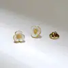 Broche Flor de Madrepérola de Verão, Exquisito Pequeno Colarinho de Camisa, Fivela Anti-Exposição, Alfinete Fixo para Roupas, Acessórios de Fivela Escondida