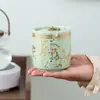 Cenicero Creativo A Prueba de Viento Cerámica Hogar Sala de Estar Oficina Personalizado Moderno Chino Retro Cenicero Recto con Tapa