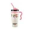 Botella de Agua Deportiva Colaboración Serie Oso y Chicas Superpoderosas Gran Capacidad Oficina Doble Taza para Beber Acero Inoxidable 316