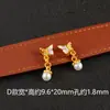 Colgante de Lazo Gota de Aceite de Aleación Estilo Chino Cadena de Extensión Dorada Antigua Pulsera Collar Colgante de Borla