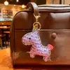 Lindo Llavero de Muñeca Pony de Diamante Dibujo Animado Creativo Llavero de Coche Colgante de Bolso de Moda Regalo Venta al por Mayor