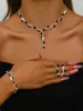 Amazon Fashion Colar Brincos Pulseira de Strass de Cristal Conjunto de Três Peças Acessórios de Joias Joias de Casamento para Noivas