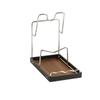 Estante para Tapas de Olla Cocina Especial Encimera Multifuncional Estante de Almacenamiento para Espátulas y Cucharas Acero Inoxidable Colocador de Tapas de Olla Sentado