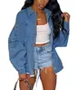 Fábrica de Origem ODM de Lote Pequeno Jaqueta Jeans Feminina Jaqueta Jeans Feminina Fábrica Personalizada Personalização