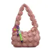 Bolso de Nube Plisado de Moda para Mujer, Bolso Casual de Albóndiga de Nicho, Nuevo Estilo 2026 Bolso Acolchado, Bolso de Hombro y Axila Versión Coreana
