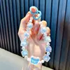 Colgante de llavero de cadena para teléfono de oso con cuentas, amuleto de bolsa de cuentas de colores, cadena para colgar el teléfono, correa de bolso, decoración colgante, regalo