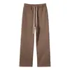 Calça Jogger Masculina Solta de Perna Larga Estilo Americano Tendência Calça Pesada Reta Calça Casual