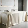 Toalha de Mesa para Conferência com Caimento Brilhante de Seda Exposição Cor Sólida Quadrada Espessa Luxo High-End Sobremesa Toalha de Mesa de Cetim